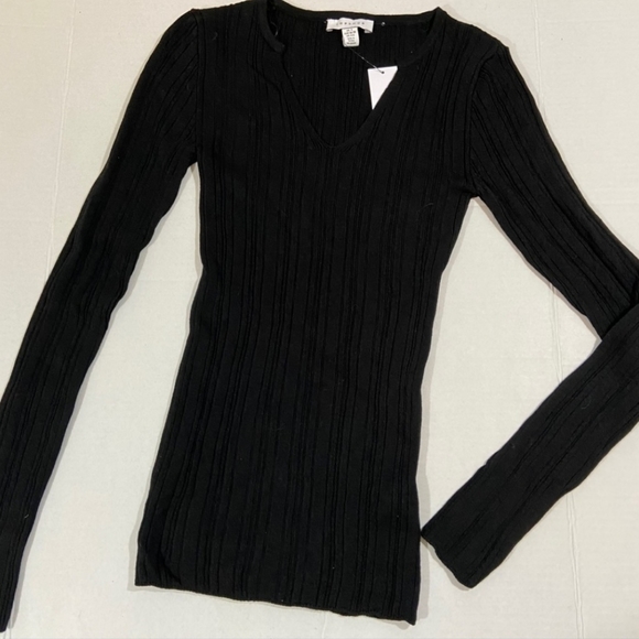 Topshop split neck ribbed sweater - Picture 2 of 2